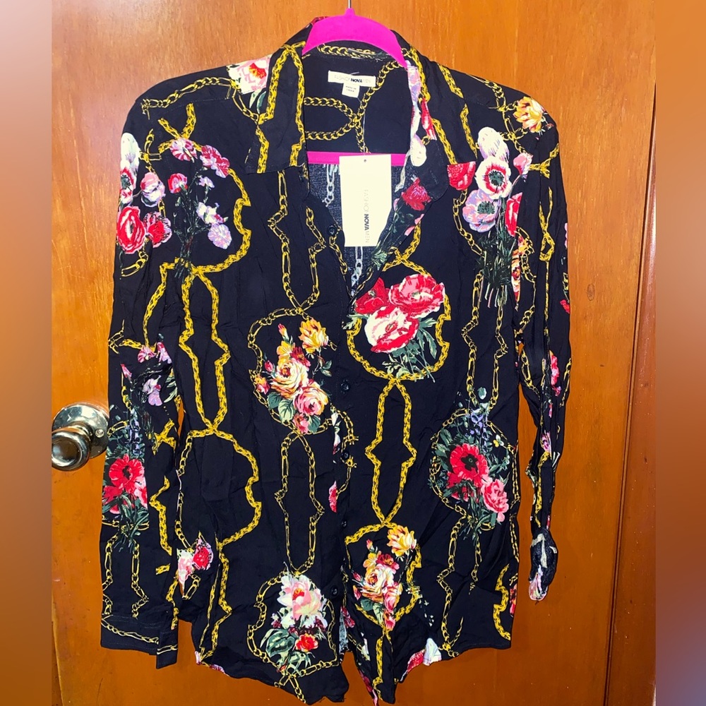 Male long sleeve printed shirt